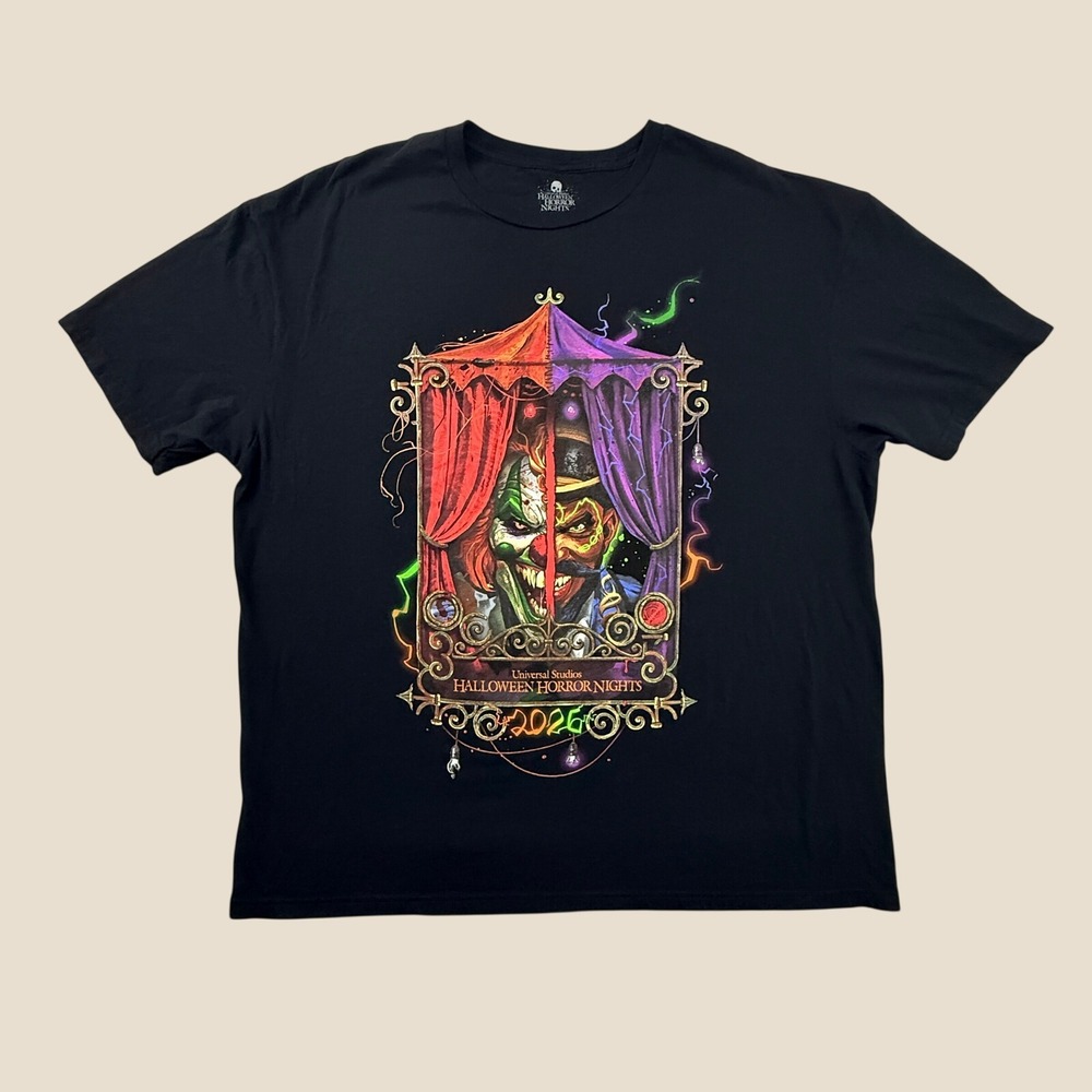 Universal Studios HHN 2026 Shirt 2XL Jack The Clown Dr Oddfellow Horror Nights